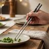 5 Pairs Non-Slip Stainless Steel Dragon Patter Chopsticks Mold-resistant Sushi Chopsticks  Home