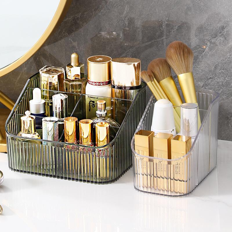 Desktop Cosmetics Storage Box Brushes Makeup Organizer Case Lipsticks Box Pencil Pens Jewelry Container Bathroom Accessories