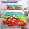 3pcs Custom Name The Wiggles Bedding Set Duvet Cover Closure Includes 1 Duvet Cover & 2 Pillowcases, Soft and Comfortable for All Seasons.