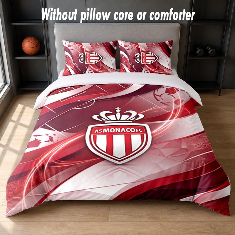 Monaco FC Design Bed Bedding Set 1 Duvet Cover + 2 Pillowcases Soft Breathable Household Bed Linens