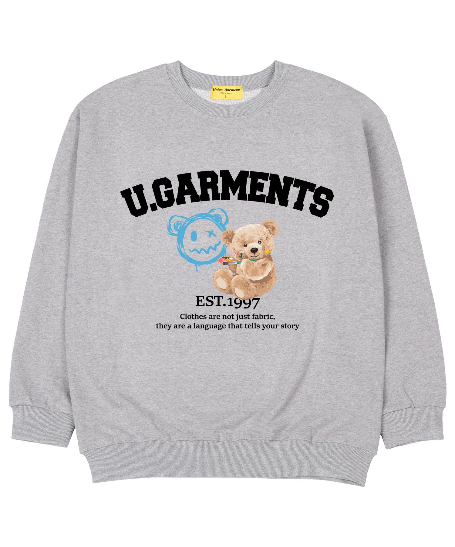 Union Garments Artbear Терри Оверсайз Свитшот Серый M