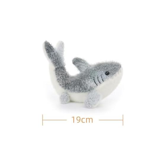 Apricot Lamb Deep Sea Shark Plush Toy, Soft and Cute, Fluffy Deep Sea Shark, 19cm