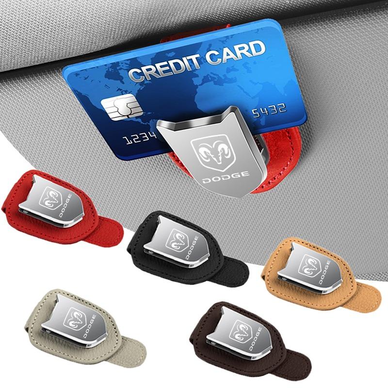 Car Auto Sun Visor Glasses Box Sunglasses Clip Card Ticket Holder Stand for Dodge Journey Caliber SXT DART Challenger RAM Charger Avengr Accessories