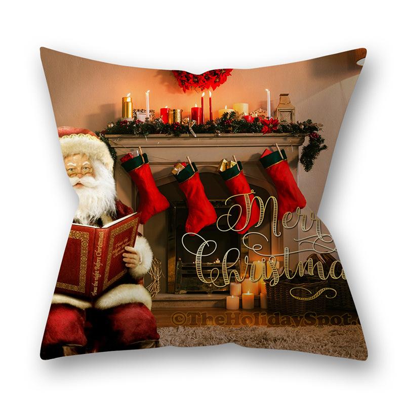 Husa de perna perna de Craciun copac cu fulg de nea imprimat canapea perna decorare perna acasa