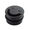 Round Wire Hole Cover Home Office Table Outlet Box Computer Desk Cord Grommet With 2 Port USB Cable Organization Case