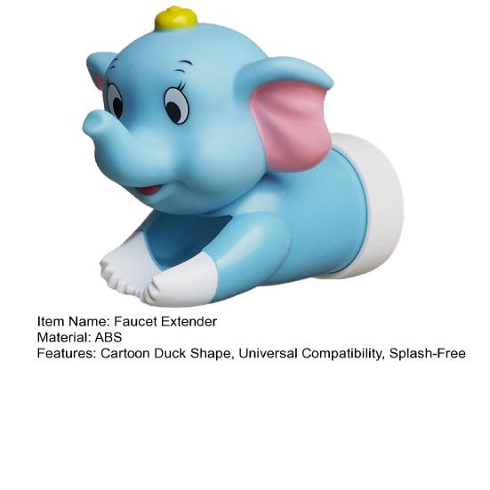 Kids Faucet Extender Cartoon Duck Shark Elephant Shape Splash-proof Faucet Extender