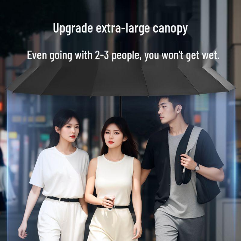288 Ribs Automatic Sun/Rain Umbrella - Extra Large, Storm Resistant for Men & Women, Reinforced, Thickened Dual-Use Umbrella