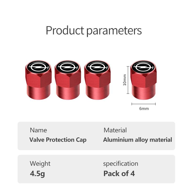 4Pcs Car Logo Wheel Tire Valve Stem Caps Cover For Opel Corsa Astra Insignia Vectra Zafira Meriva Mokka Grandland Vivaro Antara IE0