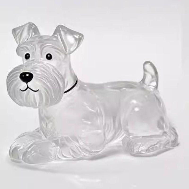 Cartoon Dog Shape Dog Hair Storage Box Hair Grooming Transparent Pet Hair Keychain Diy Handmade Acrylic Puppy Pendants Backpack