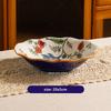 1pc Thickened Ceramic Plates Household Exquisite Noodle Bowls Chinese Ceramic Fruit Salad Plates Kitchen Tableware Accessories