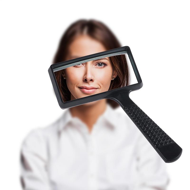 Portable 3X Magnifier Handheld Square Reading Magnifier Magnifying Glass Loupe Science Tool 84026