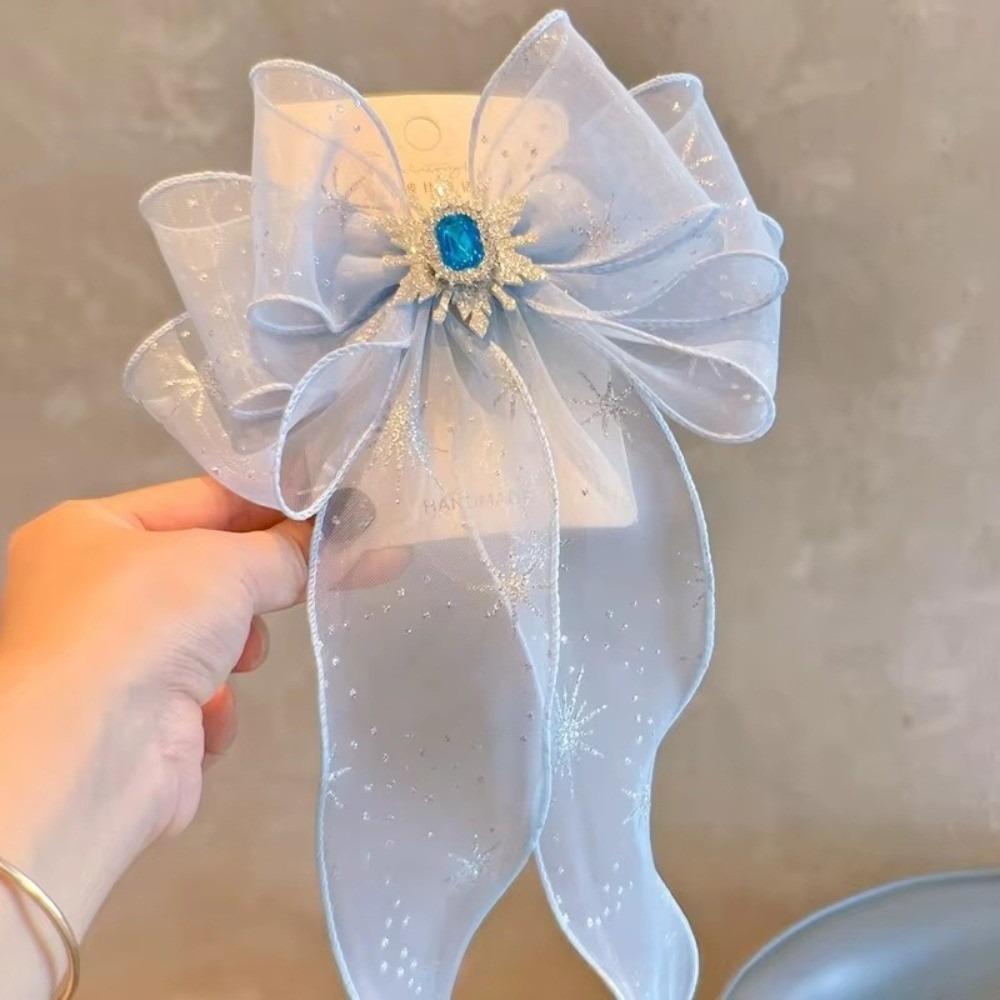 Mädchen Schule Haarklammern Prinzessin Pompom Haarspangen Langes Band Entenschnabelspange Für Kinder