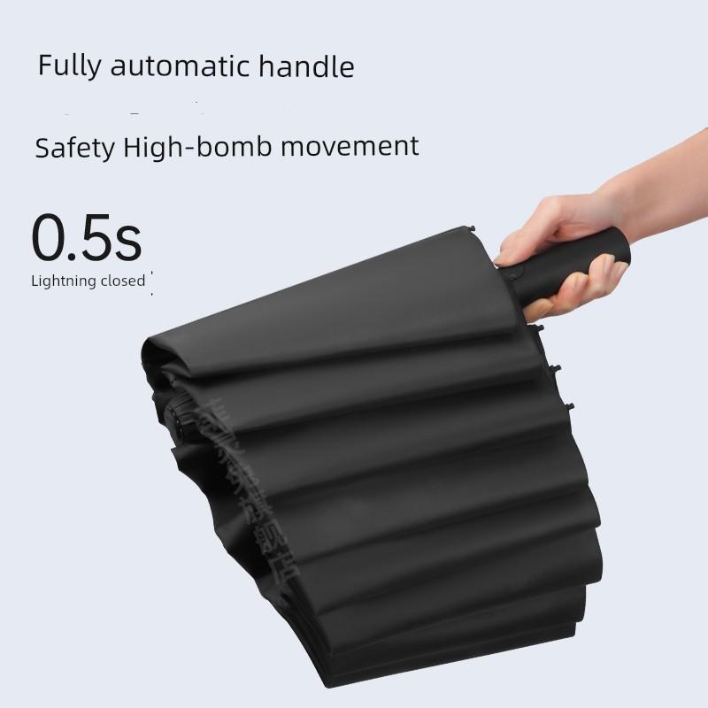 384 Bone Storm-Resistant Umbrella Extra-Large Thickened Reinforced Self-opening Umbrella Men's Sun Umbrella Women Rain Or Shine Dual-Use Sun Umbrella