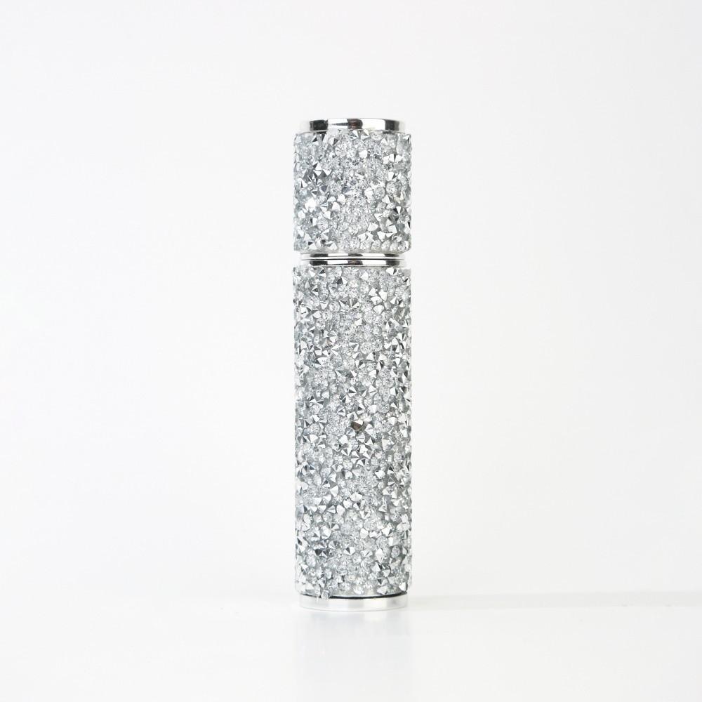 Rhinestones Empty Atomizer Refillable Cosmetic Container Sparkling 10ml Perfume Bottle  Travel