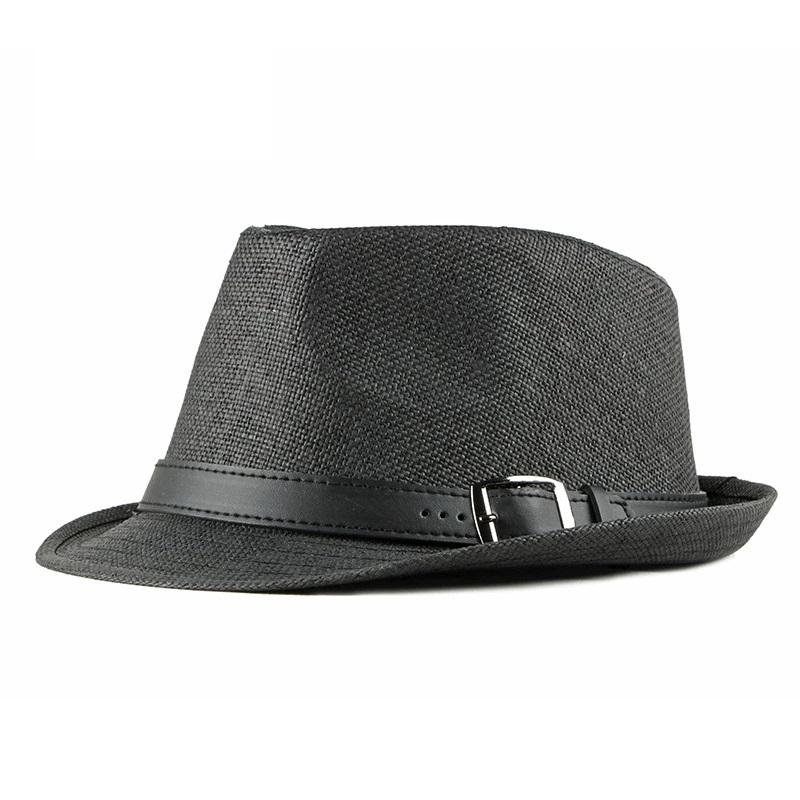 Summer Straw Hat for Men Korean Style Trendy Fashion Small Top Hat for Women Sun Protection Hat British Retro Gentleman Jazz Hat