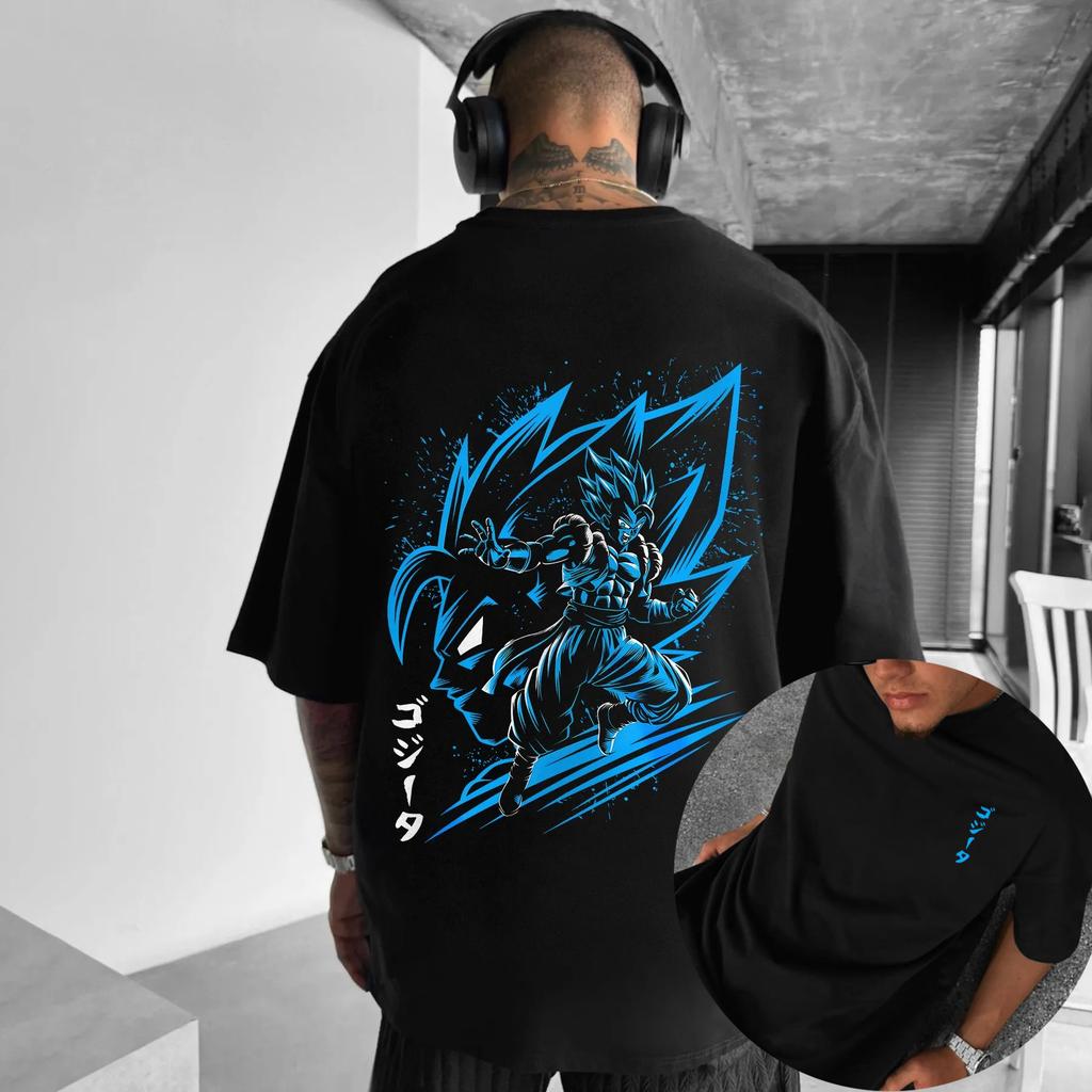 New Dragon Ball Anime Goku Roundneck Shortsleeved 2026 Summer American Mens Loose and Breathable Sports Cotton Tshirt