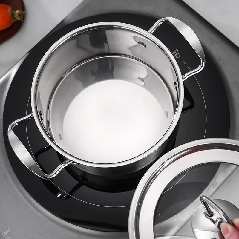 Extra-Thick Commercial Single-Person Stainless Steel Hot Pot