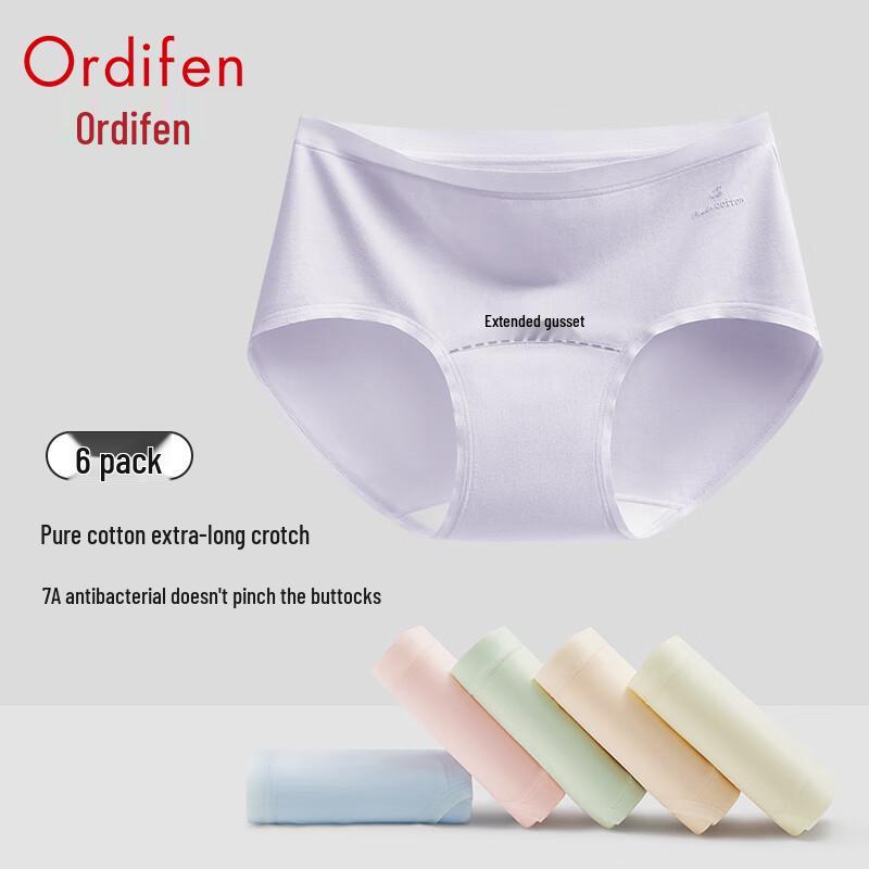 

Odifen Women s Seamless Mid-Waist Cotton Briefs 6-Pack L