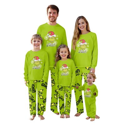 Christmas Prints Family Matching Long Sleeve Tops+Pants Set Family Matching Sets
