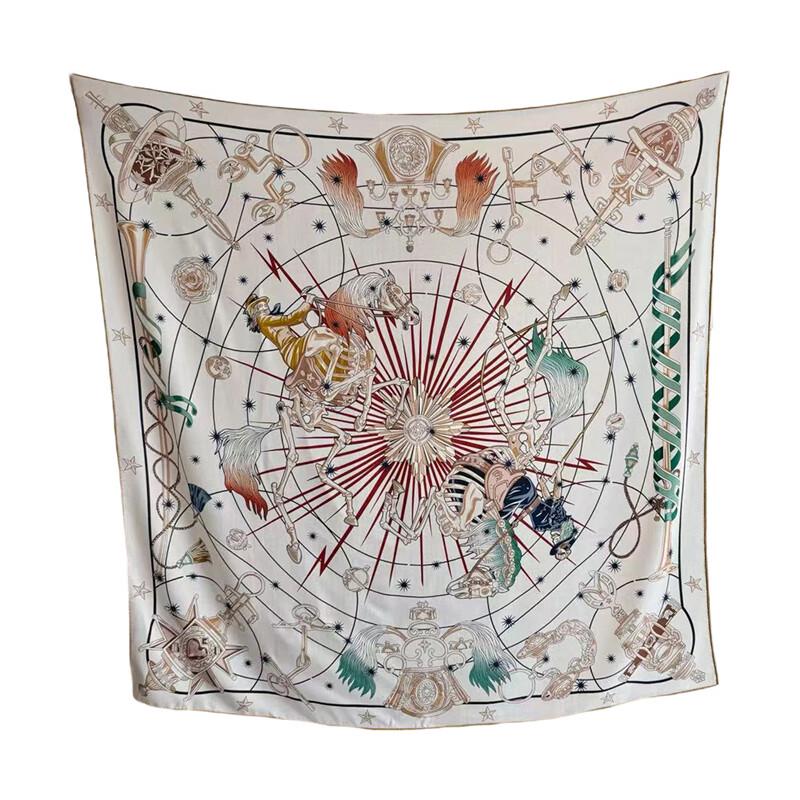 NINA SOLOR Starlight Chorus Silk Wool Square Scarf