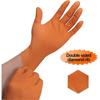 8Mil Heavy Duty Orange Nitrile Gloves Industrial Disposable Gloves with Diamond Textured Grip for Household Cleaning Work Gloves