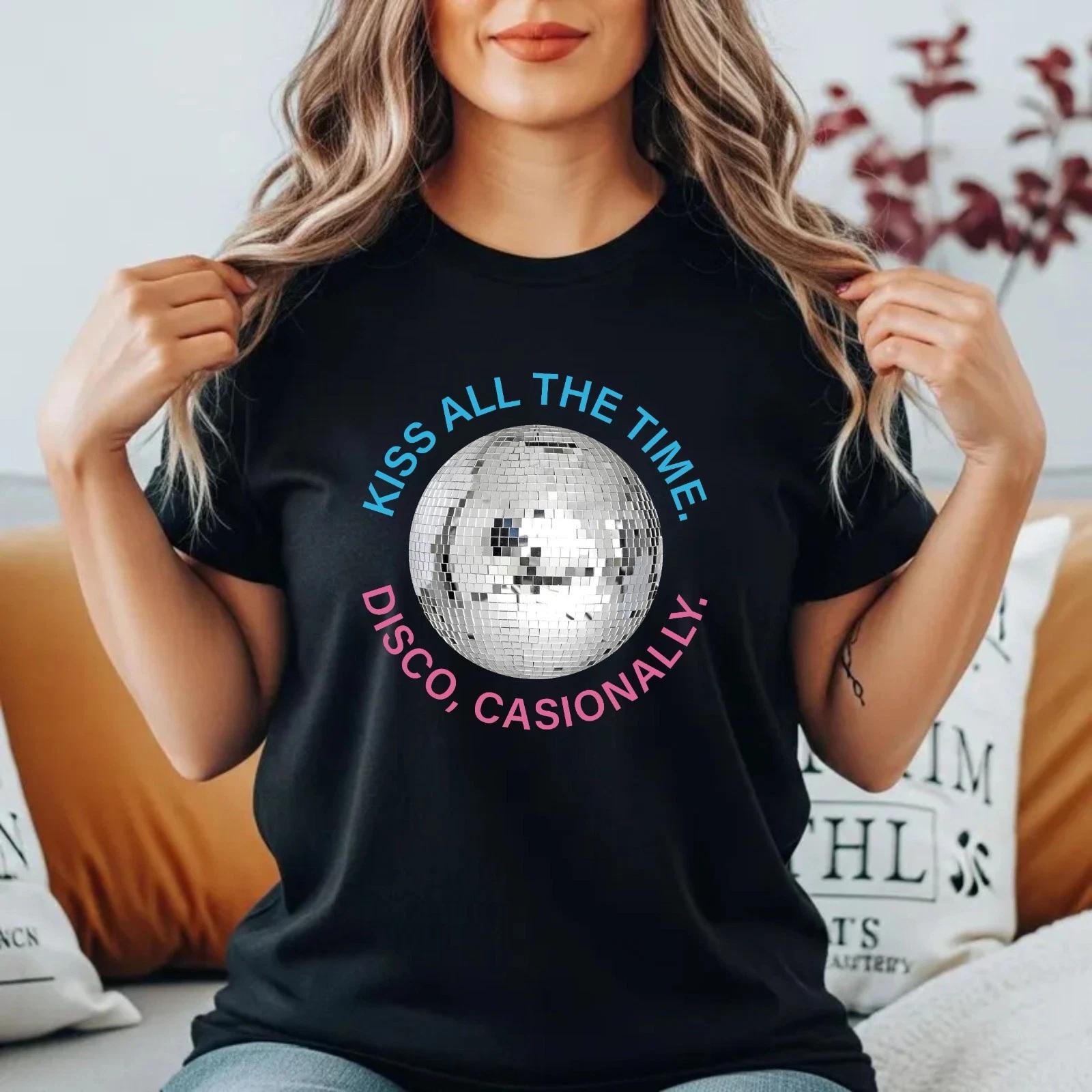 

Disco Occasionally T-T-Shirt Party Quote Harry Styles UK Tour 2026 Concert Top L