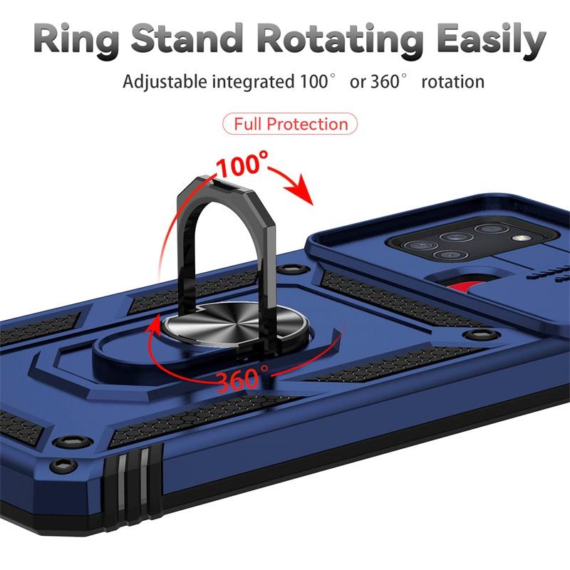 For Samsung A21s Case Magnetic Ring Stand Holder Armor Back Cover For Samsung Galaxy A21S A 21s A21 s Camera Lens Protect Fundas