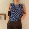 Plaid Vest Women's Beach New Arrival Fashion Style Outwear Wool Round Neck Tops Women's Casual Sleeveless T-shirt