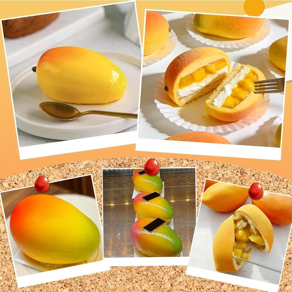 with 2 Funnels Fruit Pudding Mango Molds Silicone Decoration Mould Supplies  Baking Pastry