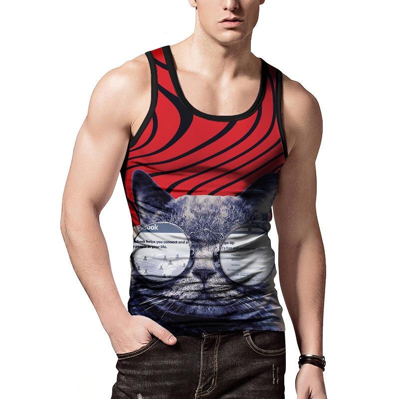 Mens Tank Summer Tops Vest Casual 3d Printed Graphics Tees Tshirts Sleeveless