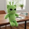 Peluche Alien Chat Super Douce Couleur Verte Design Mignon Animal en Peluche Kawaii Doux Taille 30cm Peluches Douces Cadeau Couple