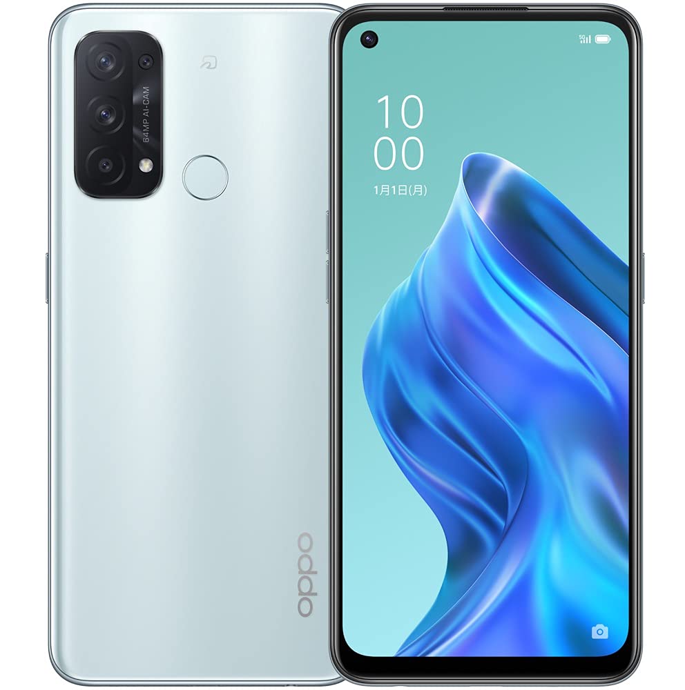 

OPPO Reno5A Ice Blue CPH2199 docomoauSoftBankRakuten Сумісність з мобільною лінією 5G, безкоштовна версія для SIM-карти Osaifu-Keitai FeliCa
