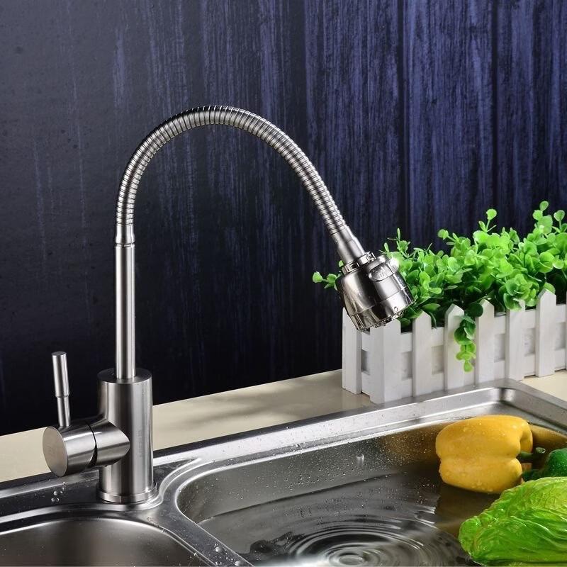 

TLXT Stainless Steel Single Cold Wall-Mounted Kitchen Faucet