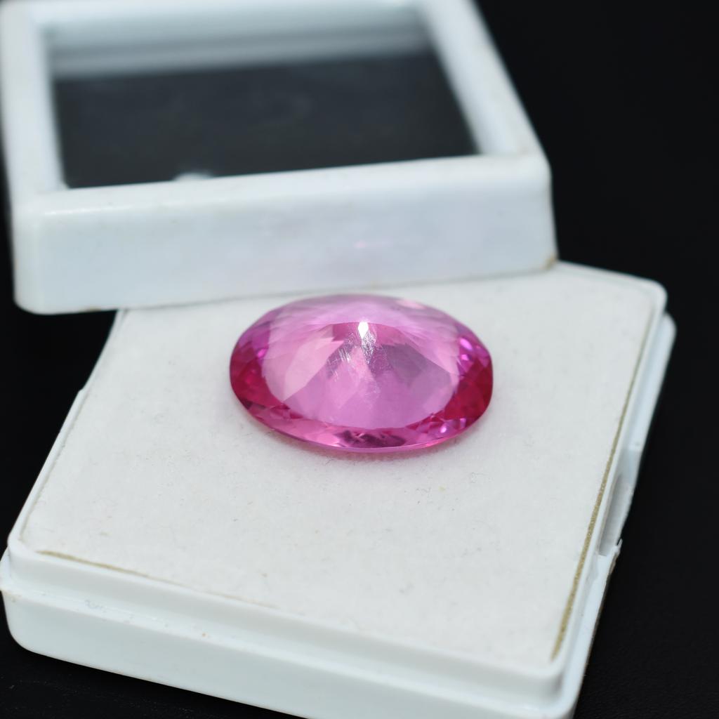 Extremely Rare Natural Pink Ruby 18.55 Carat Oval Cut CERTIFIED Loose Gemstone