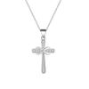 Eternal Love Diamond Cross Pendant for Women - Stylish All-Match Design