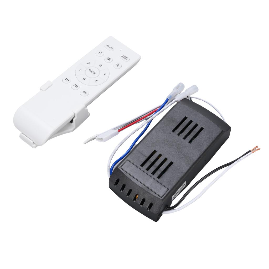 Kit Télécommande Universelle pour Ventilateur de Plafond DC 6 Vitesses Contrôleur Récepteur de Lumière pour Ventilateur de Plafond avec Minuterie pour Remplacement