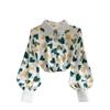 WTEMPO Women's Long Lantern Sleeve Blouse Printed Button Down Shirt Floral Work Business Going Out Tops Blouses