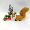 1 Adet Minyatür Peluş Simülasyon Sincap Süsleri Mini Yapay Sincap Figürleri Sahte Hayvan Noel Masa Dekoru
