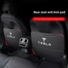 Auto Interior For Model 3 Y S X Cybertruck Coil Highland Car Seat Back Anti Kick Protectors Cover Mat Leather Seatback Pad