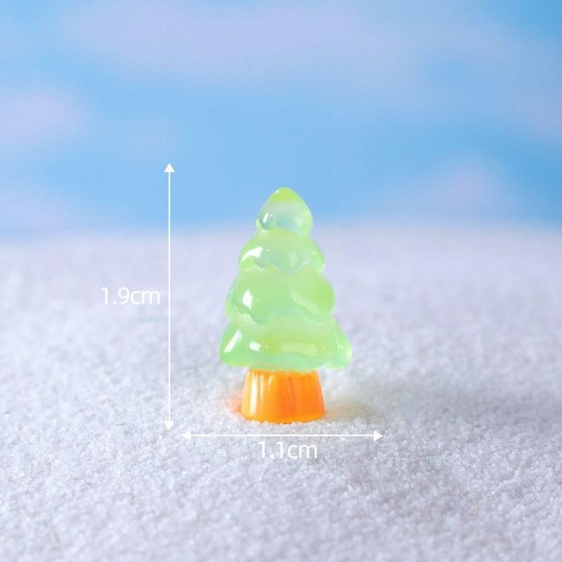 Micro-landscape Miniature Christmas Tree Decorations Snow Scene Accessories Resin Handicrafts Luminous Small Ornaments