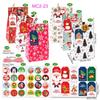 Christmas Advent Calendar Kraft Gift Bags Set - 24 Pieces