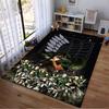 "Attack On Titan Themed Carpet with Survey Corps and Wings Design" Suitable for Use As an Anti-slip for Living Room Bedroom Sofas