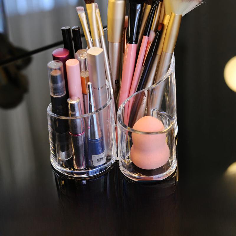 Acrylic Multi-Function Makeup Brush & Pen Holder