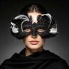 Elastisches Band Bequeme Maske Feder Maskerade Maske, Halloween Halbgesicht Vintage Venezianische Party Leichte Maske Auge für Karneval Kostüm,