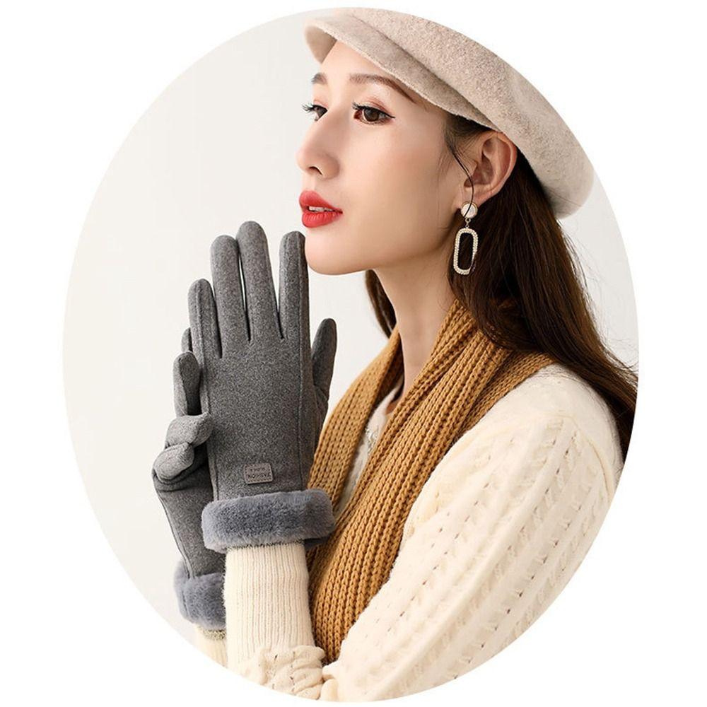 Thick Plush Gloves Soft Women Mittens Gift Winter Gloves  Girls