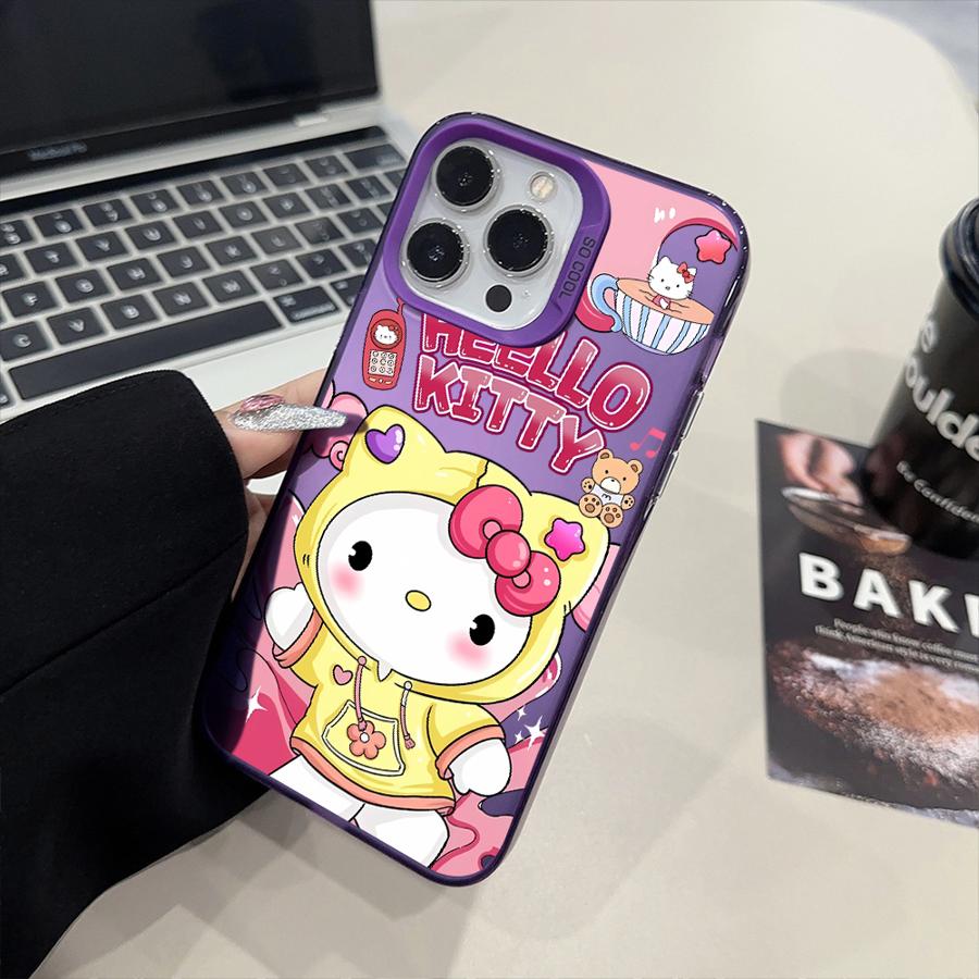 Cover Case for iPhone 11 16 16Pro 13 15 Plus 13Pro 16e 12 14 Pro MAX Cartoon Hello Kitty Cat
