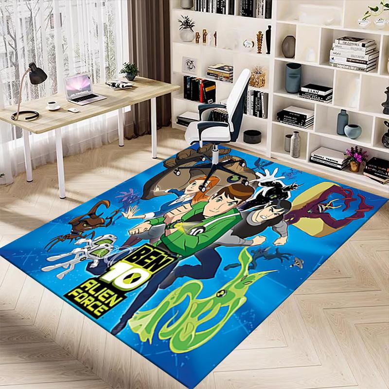 1pc Ben Evolution Artwork Carpet for Playroom Bedroom Living Room Sofa Home Decor,kids Game Area Rug Non-slip Floor Mat Y73011