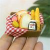 1:12 Dollhouse Miniature Breakfast Set Bread Basket Doll House Food Accessories