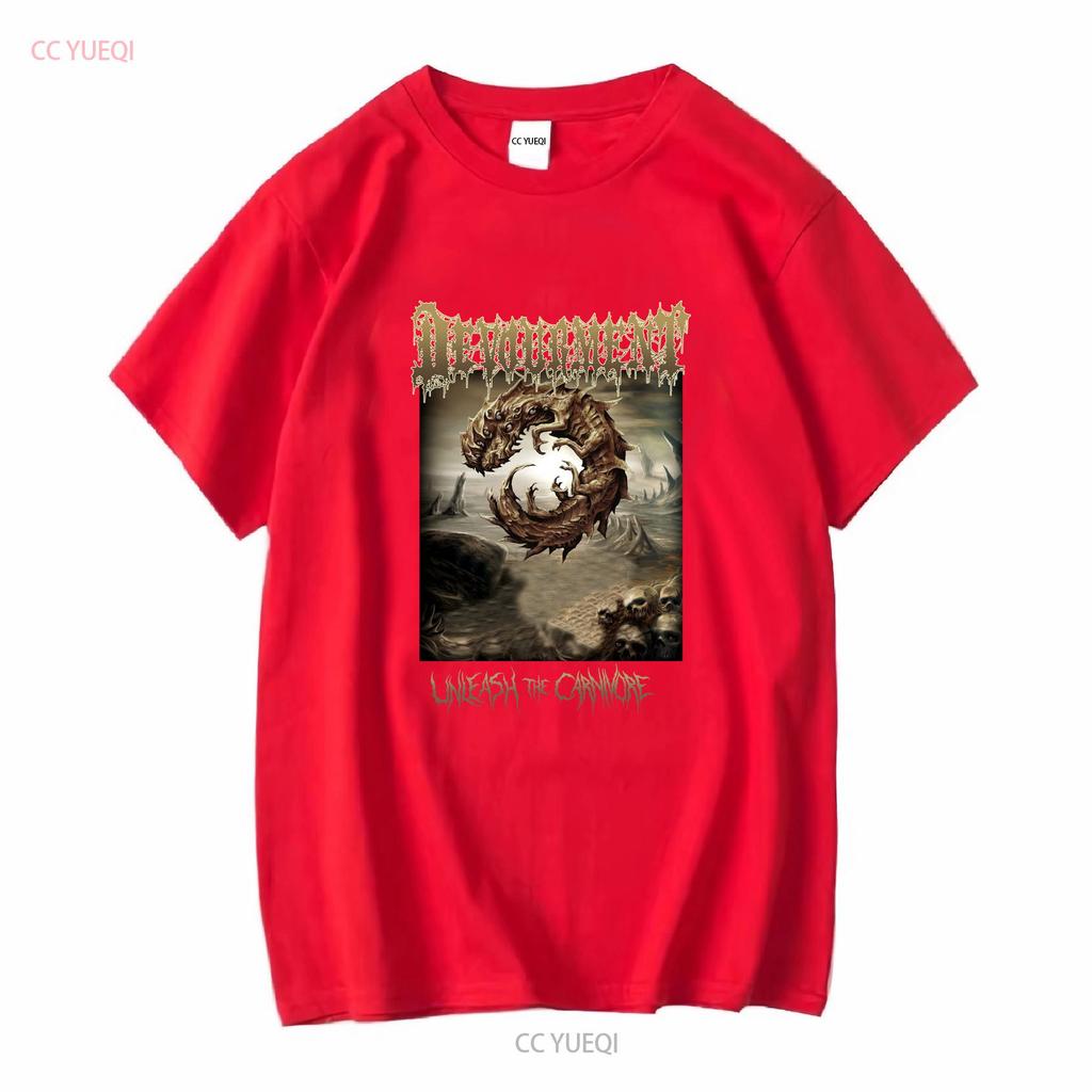 Devourment Unleash The Carnivore Koszulka Czarna Męska S do 3XL PM904 vintage Sprana męska Oddychająca Wszechstronna Miękka Unisex Codzienna