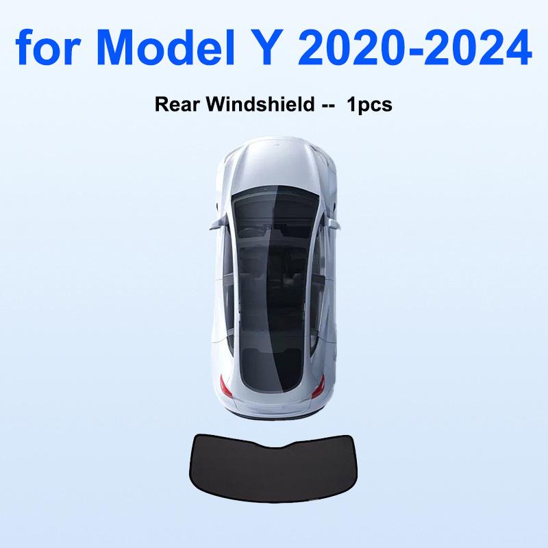 Sun Shade for Tesla Model Y Juniper 2025-2020 Car Windshield Sunshade Cover Front Side Window Privacy Blind Shading for Camping